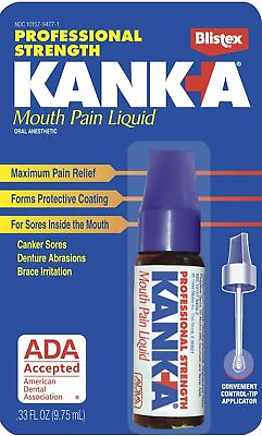#ad Blistex Kank A Mouth Pain Liquid Maximum Strength Canker Sore 0.33 oz Pack of 6 $41.28