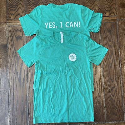 #ad Whole Foods Market Green T Shirt Size Small Yes We Can Lot Of 2 New $21.95
