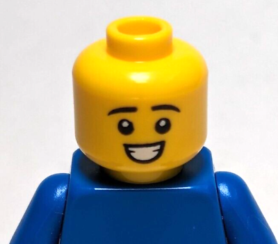 #ad Lego Minifigure Head Dual Sided Smile Teeth Open Mouth Tongue $2.39
