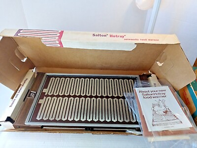Vintage Salton Hotray Automatic Food Warmer 900 Series H920 Glass Hot Tray Box $19.95