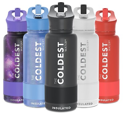 The Coldest 32 Sports Water Bottle Wide Mouth Insulated Stainless Steel 32oz Jug $39.99