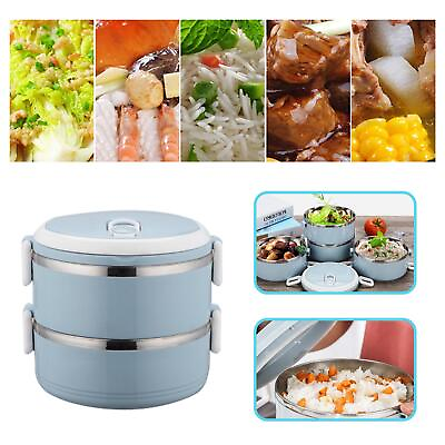 Thermal Lunch Box Stackable Hot Food Insulated Box 304 Stainless Steel Round.✨ $9.98