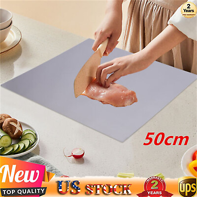 #ad Stainless Steel Chopping Cutting Board Kitchen Countertop Meat Food Board 50cm $33.00