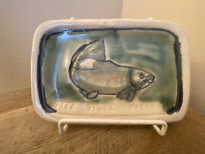 #ad #ad Salmon Art Pottery Plate Decorative from Pike Place Market in Seattle Handmade $16.00