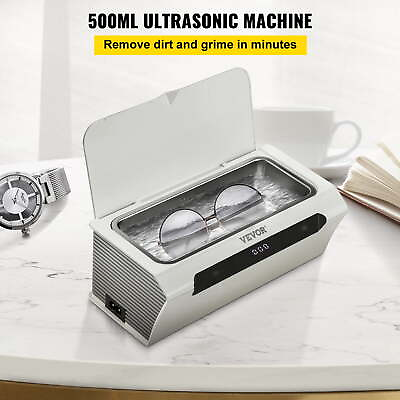 #ad Ultrasonic Jewelry Cleaner 45 KHz 500ML Sonic Cleaner w Touch Control $37.04