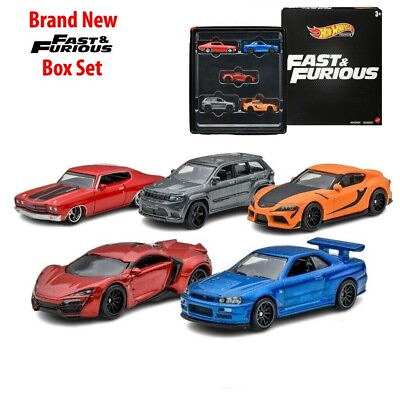 #ad Hot Wheels 1:64 Fast amp; Furious Vehicles Premium Collector Bundle 5 Car Set $33.55