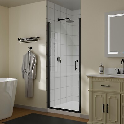 #ad #ad 32 in x 72 in Pivot Frameless Shower Door Clear Glass Pivot Swing Shower Door $348.16
