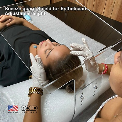 #ad Clear Acrylic Sneeze Guard For Estheticians Lashes SalonSpa Facial Treatments $201.99