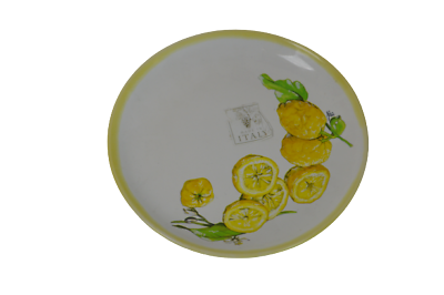 CERAMISIA Limoni Lemon Stoneware Salad Buffet Plate 9.25quot; ITALY Set x 4 NEW $42.00