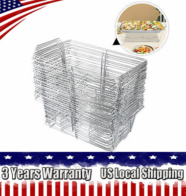 #ad 24 PACK Buffet Chafer Food Warmer Wire Frame Stand Rack Full Size Chafing Dish $116.00