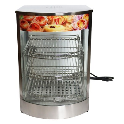 Commercial Food Warmer Countertop Food Display Case 3 Layers Pastry Heater Dis $296.70