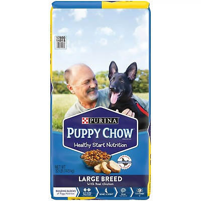 Purina Puppy Chow High Protein Large Breed Dry Puppy Food With Chicken 32 lb $29.99