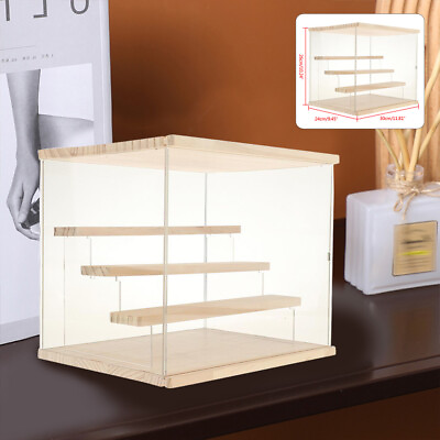 4 Layer Displays Acrylic Countertop Display Show Case Box Cabinet 30.5x24x26cm $33.00