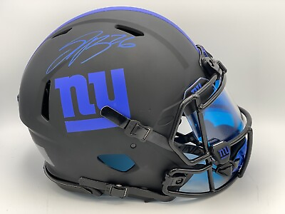 #ad #ad SAQUON BARKLEY Signed NEW YORK GIANTS Eclipse Speed Authentic Full Helmet EX￼TRA $934.26