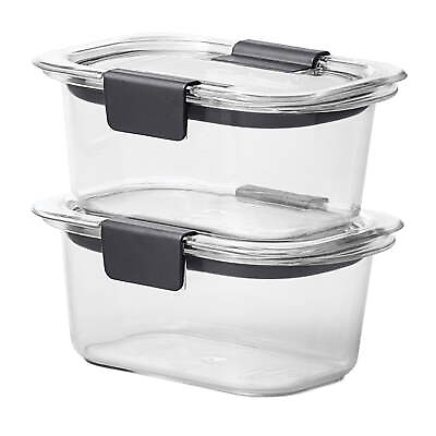#ad Rubbermaid Brilliance 1.3 Cup Stain Proof Food Storage Container Set of 2 $11.47