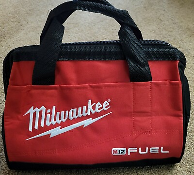 #ad #ad New Milwaukee FUEL M12 13quot; Heavy Duty Contractors Tool Bag M18 13quot; x 9quot; x 10quot; $12.95