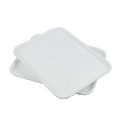 #ad Plastic Fast Food Trays Cafeteria Trays 4 Pack Serving Trays White $30.67