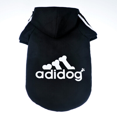 Dog Shirt Adidog Dog SweatShirt Clothes Warm Hoodie Coat Hooded Sweatshirt NEW $9.99