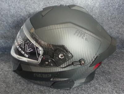 #ad 509 Delta V Carbon Ignite Snowmobile Helmet Matte Black Ops Large $378.99