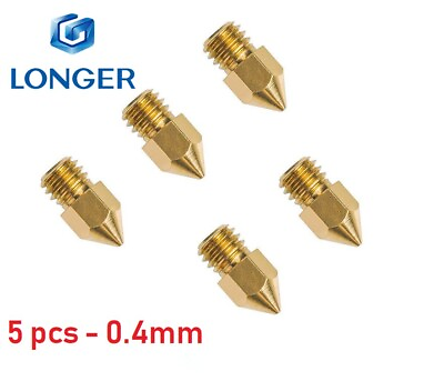 #ad 5pcs 0.4mm Longer Nozzle Copper Mouth for LK1 LK4 LK4 PRO LK5 PRO 3D Printer $9.99
