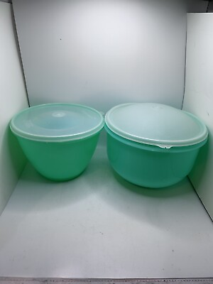 #ad 2 Vintage Tupperware Salad Crisp It Containers With Spikes And Lids $25.00