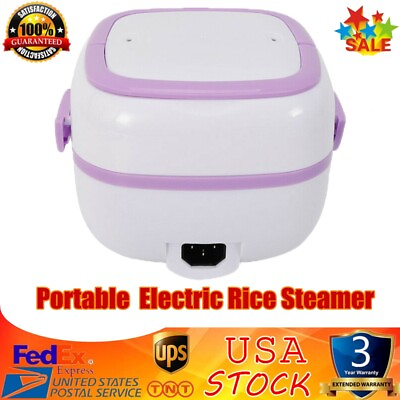 Portable Food Heater Multifunctional Electric Steamer Lunch Box Mini Rice Cooker $22.80