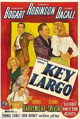#ad #ad Key Largo Vintage Movie Poster Humphrey Bogart Film Noir #3 $14.99