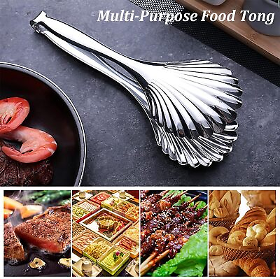 #ad Buffet Serving TongsKitchen Tongs Shell Shaped Salad Tong for Bread Barbecue $10.73