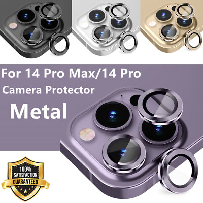 For iPhone 14 Pro Max 14 Pro 3 Pcs Ring Tempered Glass Camera Lens Protector $6.49