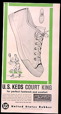 #ad Keds Shoes Sneakers U.S. Rubber 1959 Vintage Print Ad Tennis Shoe of Champions $8.32