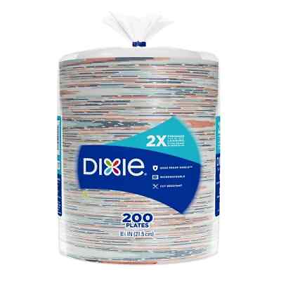 Dixie Disposable Paper Plates Multicolor 8.5 in 200 Count Free Shipping USA $12.70