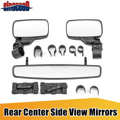 #ad Roll Bar Side Centre Rear Mirrors W Handle For Artic Cat Wildcat Sport Prowler $38.99