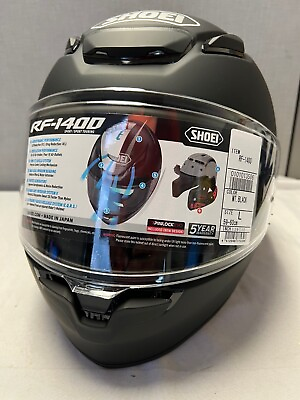 Shoei RF 1400 Matte Black Full Face Motorcycle Helmet Large $479.00