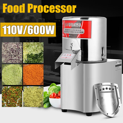 #ad Stainless Steel Electric Food Processor 600W Commercial Vegetables Cutter 110V $159.99