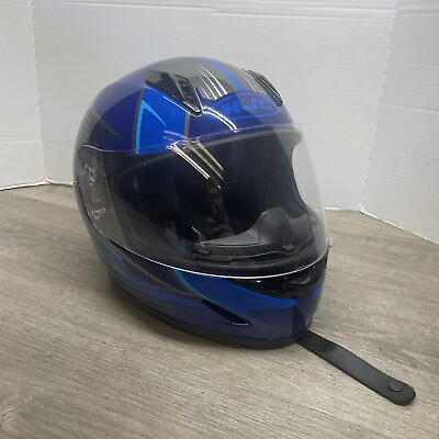 #ad HJC CL Y Redline Youth Helmet LG Blue And Gray Gloss $49.97