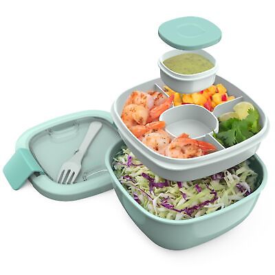 #ad #ad Bentgo Salad Stackable Lunch Container with Large 54 oz Salad Bowl 4 Compar $20.98