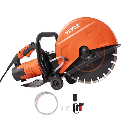 VEVOR 14#x27;#x27; Portable Electric Concrete Saw with Water Pump and Blade Wet Dry $200.99