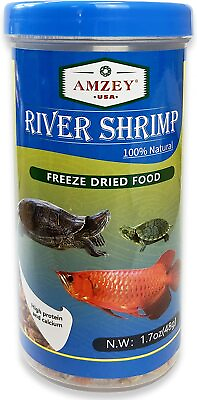 River Shrimp Dried 100% Natural Food for Turtles Fishes Marine Fish Food 1.7 oz $7.39