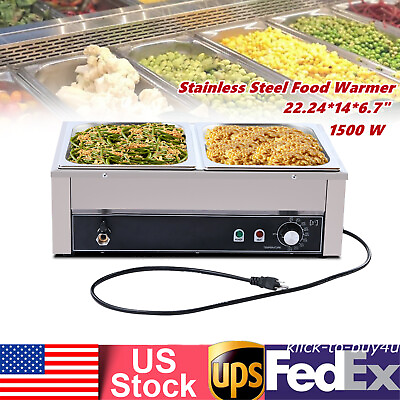 #ad 22.24*14*6.7quot; Commercial Food Warmer 201 Stainless Steel Heat Preservation Pan $102.00