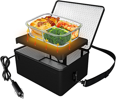 #ad 90W Faster Portable Oven 12V Car Food Warmer Portable Personal Mini Oven Box $44.99