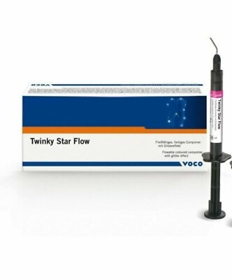 #ad Voco Twinky Star Flow Coloured Light Curing Compomer with Glitter Effect 2gm $71.79