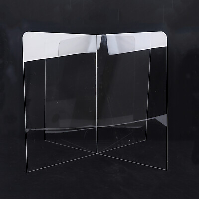 Sneeze Guard Acrylic Plexiglass 4 Ways Table Divider Clear Shield 80*80*60cm New $32.30