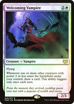 MTG FOIL Welcoming Vampire – Innistrad: Crimson Vow Card # 046 $4.49