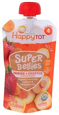 #ad HAPPY TOT Organic Banana Carrots amp; Strawberries Immunity Baby Food 4 OZ $2.86