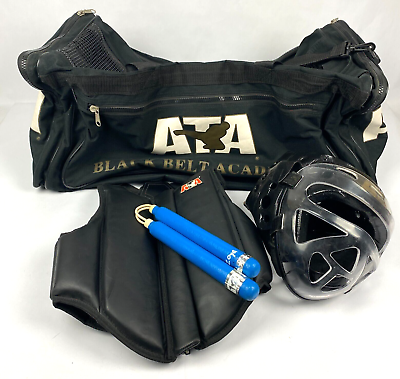 #ad ATA Taekwondo Karate Martial Arts Sparring Gear Helmet Guard Duffel Bag Youth $66.75