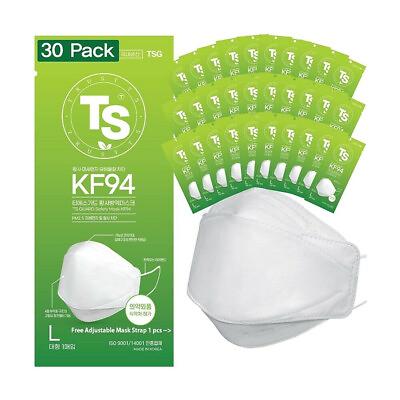 #ad #ad 【30Pack】KF94 CertifiedTS Fresh Guard Face MaskWhite ColorMade in Korea. $65.99