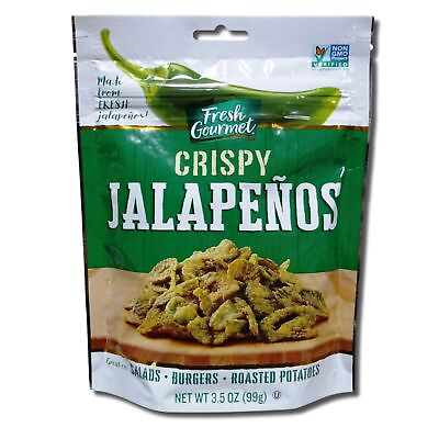 #ad Crispy Jalapenos Toppings Value Pack Bundle 3.5 Ounce Bag Pack of 4 $25.99