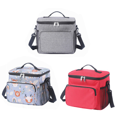 Insulated Lunch Bag Box for Women Men Thermos Cooler Hot Cold Adult Tote Food $10.90