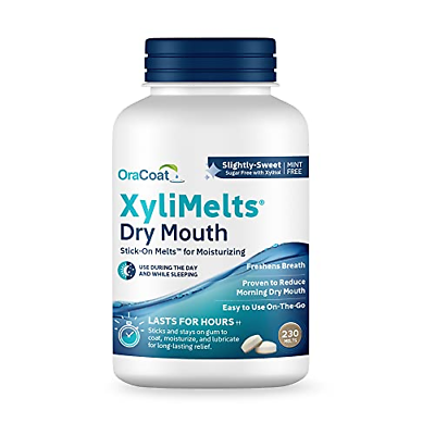 #ad OraCoat XyliMelts Dry Mouth Relief Oral Adhering Discs Slightly Sweet with for 8 $44.99