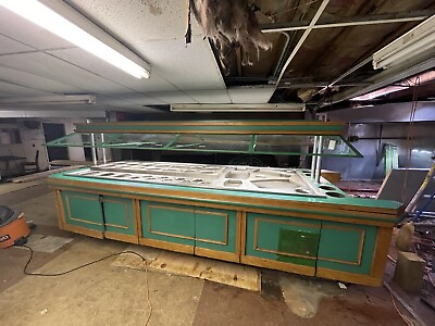 #ad HEAVY DUTY COMMERCIAL LIGHTED REFRIGERATED COLD BUFFET SALAD OLIVE BAR ON CASTER $3500.00